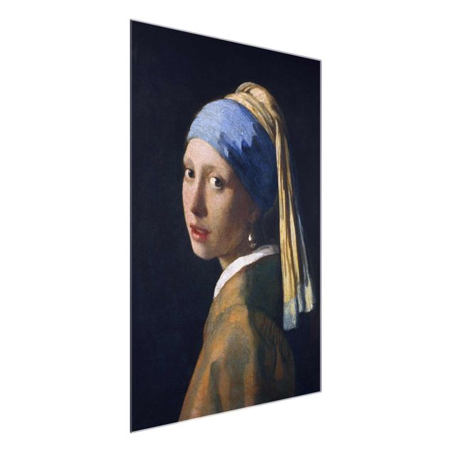 Quadri in vetro riproduzioni Jan Vermeer Van Delft - Ragazza con l'orecchino di perla