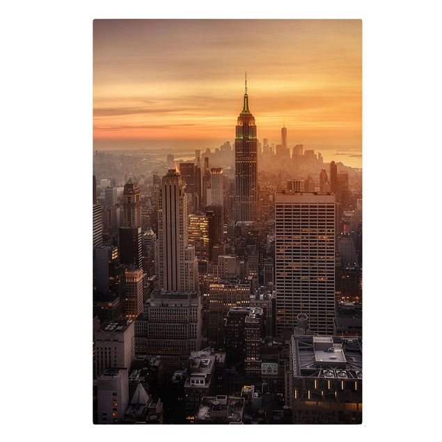 Quadri skyline  Skyline di Manhattan di sera