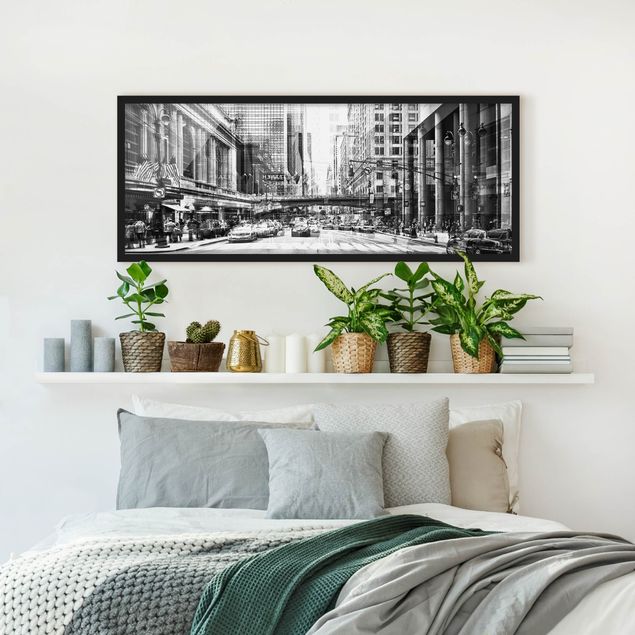 Quadri moderni per arredamento NYC urbana in bianco e nero