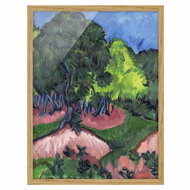 Quadri con alberi Ernst Ludwig Kirchner - Paesaggio con castagno