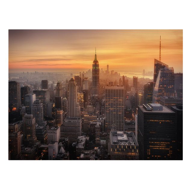Quadri città Skyline di Manhattan di sera