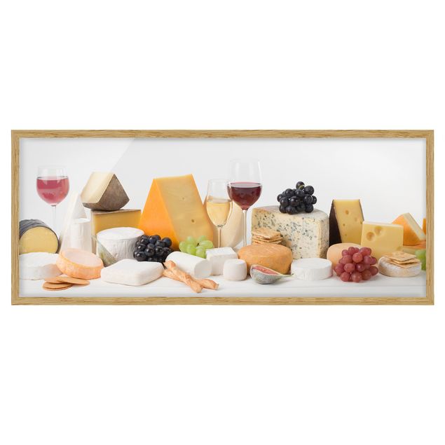 Poster con cornice Varietà di formaggio