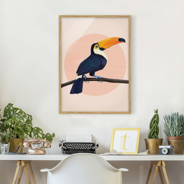Quadri moderni   Illustrazione - Uccello Tucano Pittura Pastello