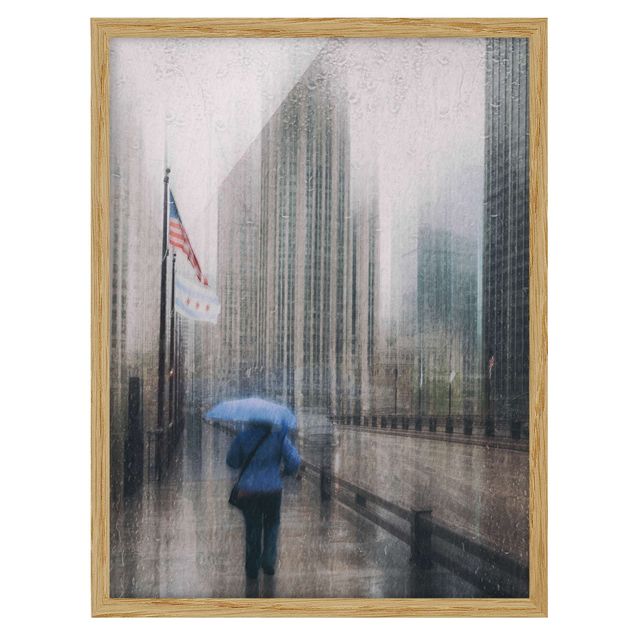 Quadri stampe Chicago piovosa