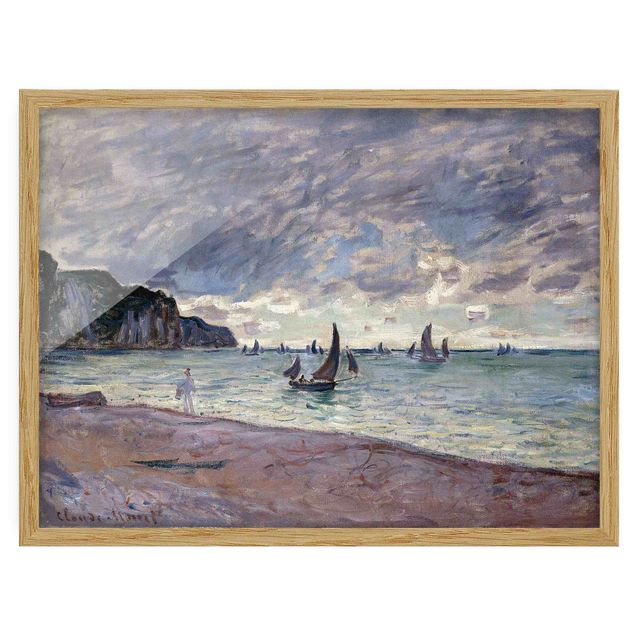 Quadro mare Claude Monet - Barche da pesca davanti alla spiaggia e alle scogliere di Pourville