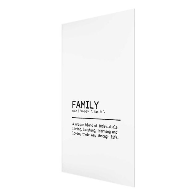 Quadro in vetro - Definition Family Unique