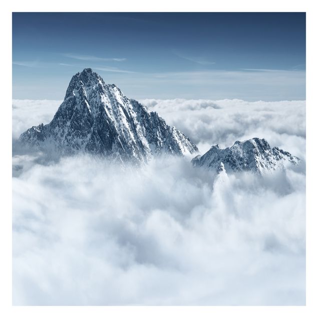 Carta da parati con paesaggi Le Alpi sopra le nuvole