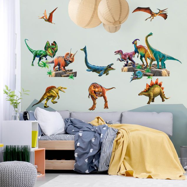 Adesivi murali animali Set grande di dinosauri