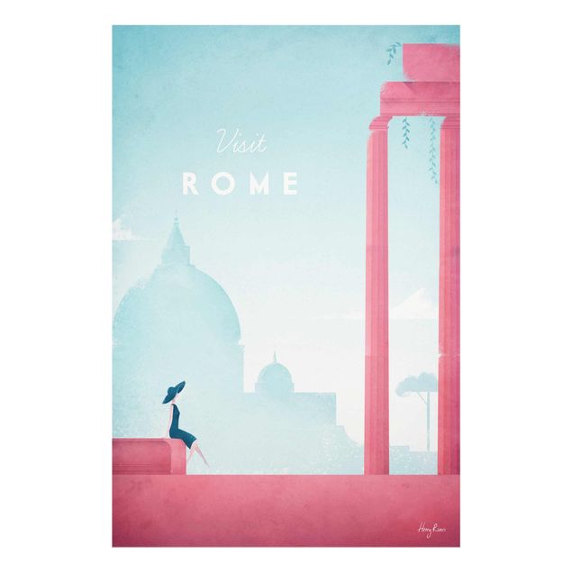 Quadri rossi Poster di viaggio - Roma