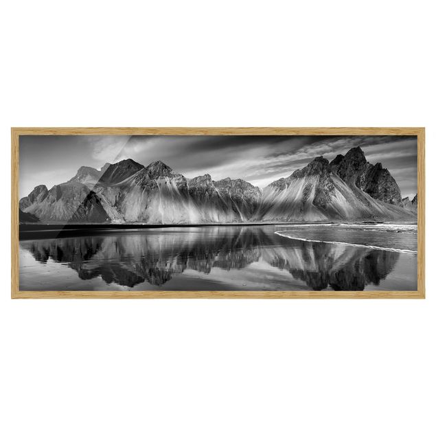 Quadri montagna Vesturhorn in Islanda