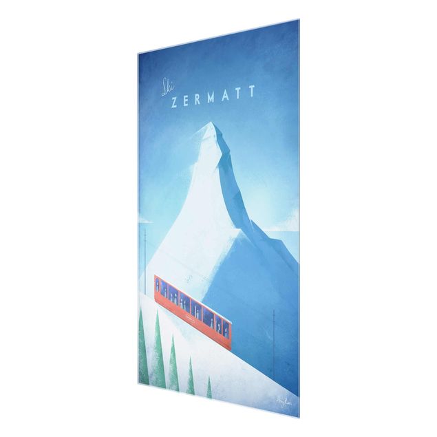 Quadro città Poster di viaggio - Zermatt
