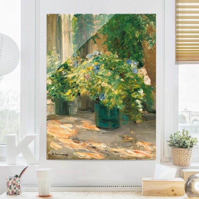 Quadri stampe Max Liebermann - Vasi di fiori davanti a casa