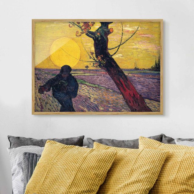 Impressionismo quadri Vincent Van Gogh - Seminatore con sole al tramonto