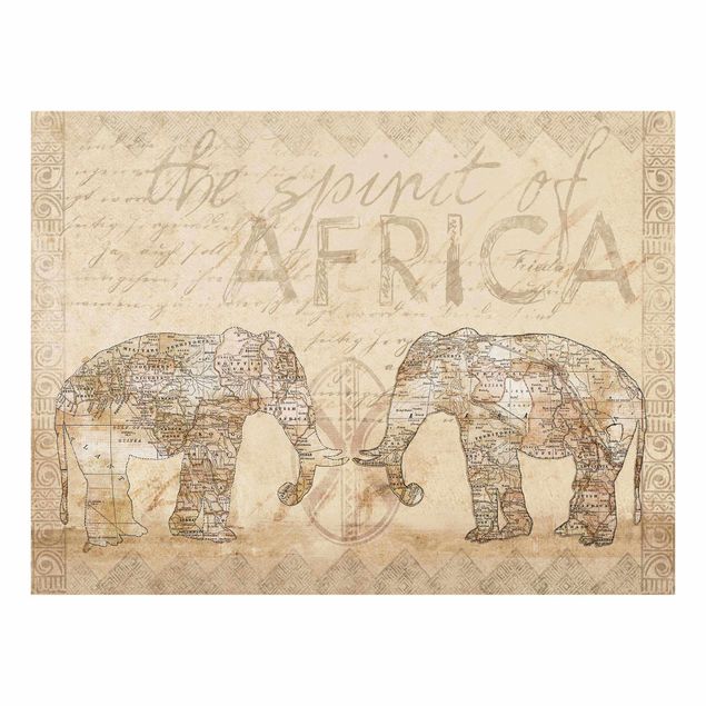 Quadro vintage Collage vintage - Spirito dell'Africa