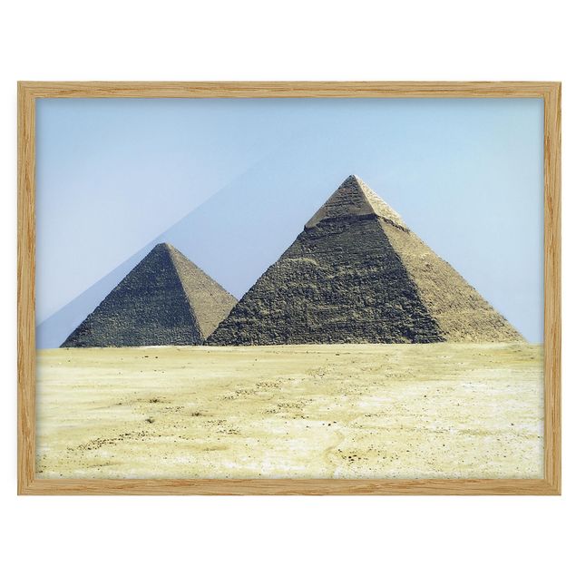 Quadri con cornice con paesaggio Piramidi di Giza