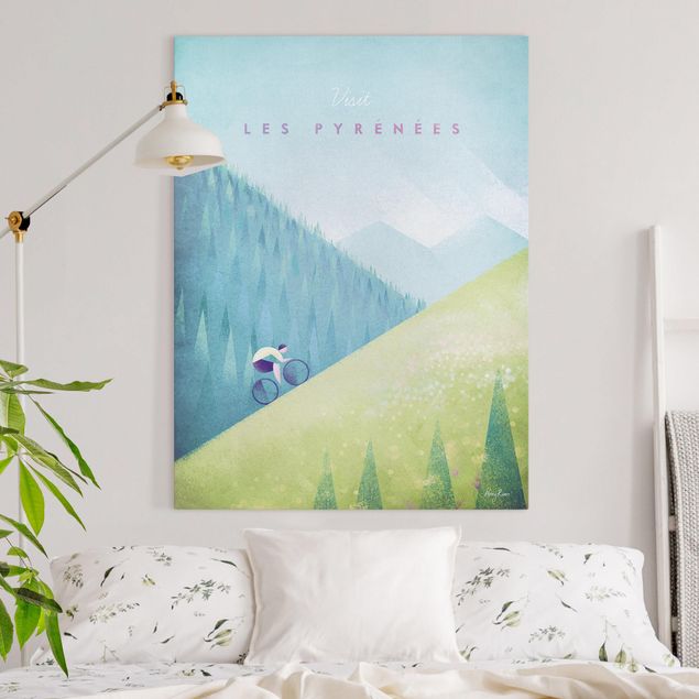 Quadri su tela con montagne Poster di viaggio - I Pirenei