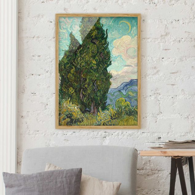 Quadri Impressionismo Vincent van Gogh - Cipressi