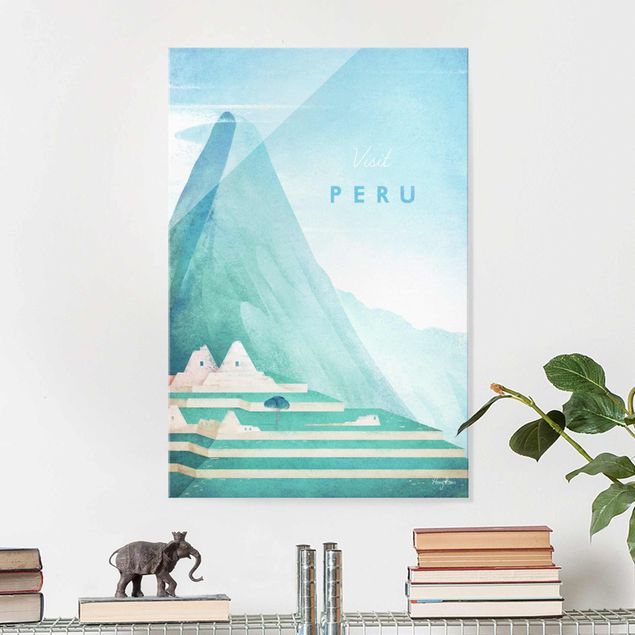 Quadri in vetro con montagna Poster di viaggio - Perù