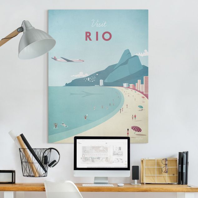 Quadri su tela con spiaggia Poster di viaggio - Rio De Janeiro