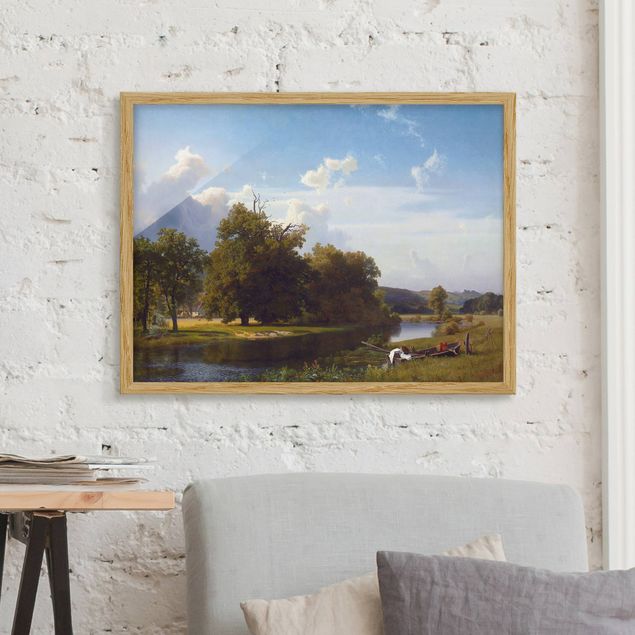 Romanticismo quadri Albert Bierstadt - Paesaggio fluviale, Westfalia