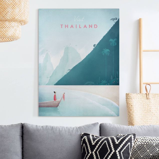 Quadri su tela con montagne Poster di viaggio - Thailandia