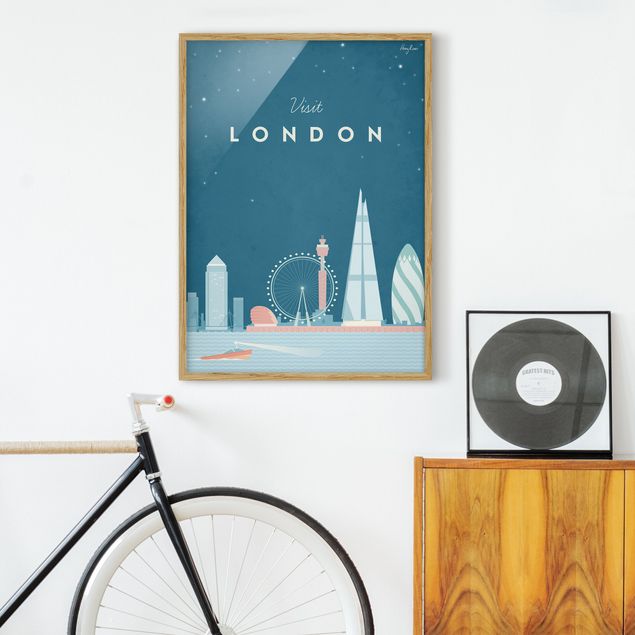 Quadri con cornice con architettura e skylines Poster di viaggio - Londra