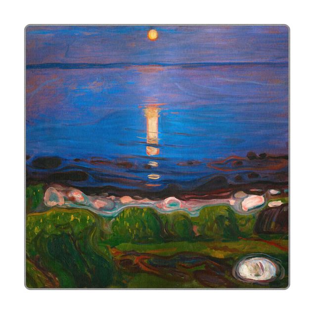 tappeto blu soggiorno Edvard Munch - Notte d'estate sulla spiaggia