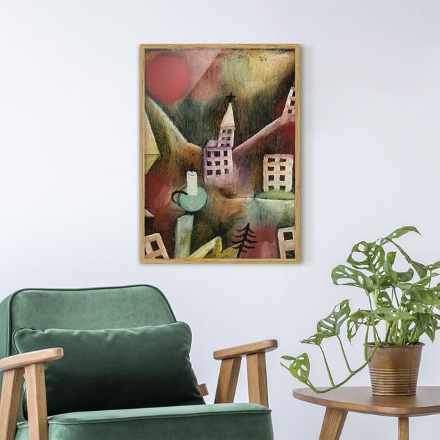 Stile di pittura Paul Klee - Villaggio distrutto