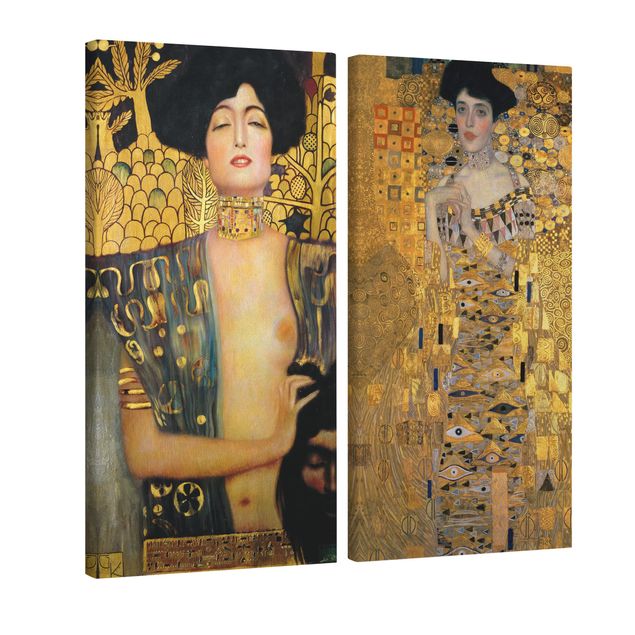 Quadri su tela con montagne Gustav Klimt - Judith e Adele
