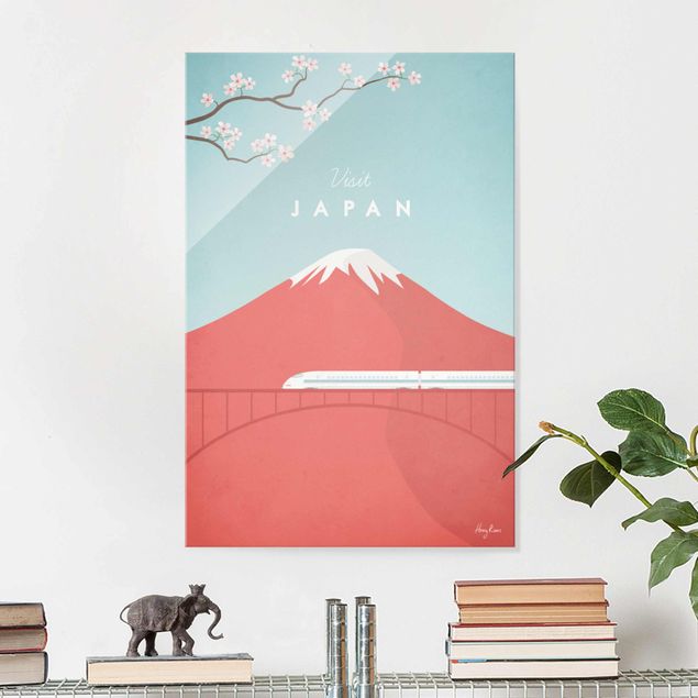 Quadri in vetro con montagna Poster di viaggio - Giappone