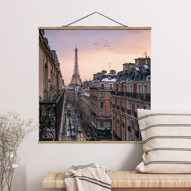 Quadri Parigi La Torre Eiffel al tramonto