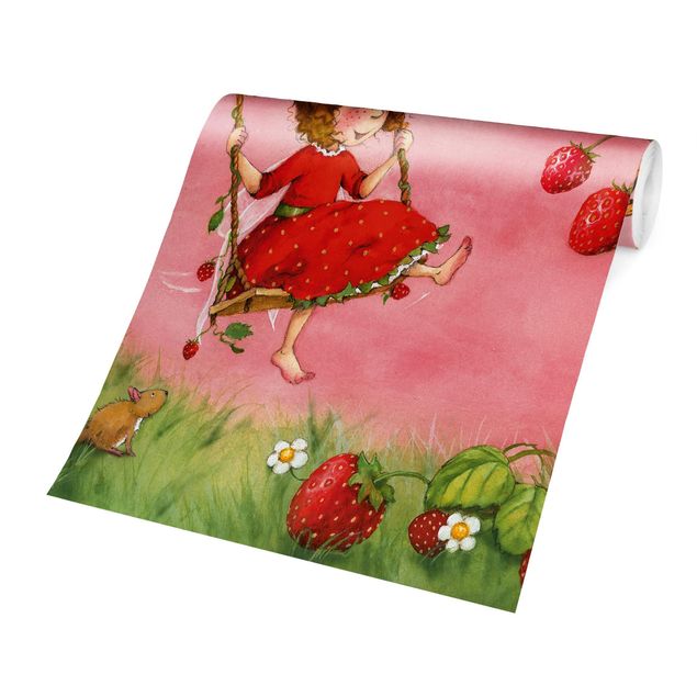 Carte da parati con farfalle The Strawberry Fairy - L'altalena dell'albero