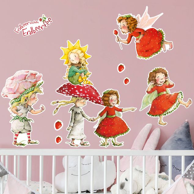 Decorazioni camera neonato The Strawberry Fairy - Set di adesivi - Strawberats, Ida ed Eleni