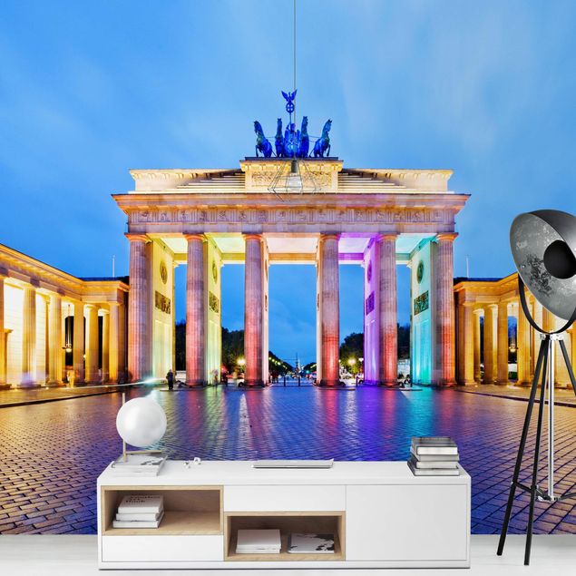 Carta da parati 3d Porta di Brandeburgo illuminata