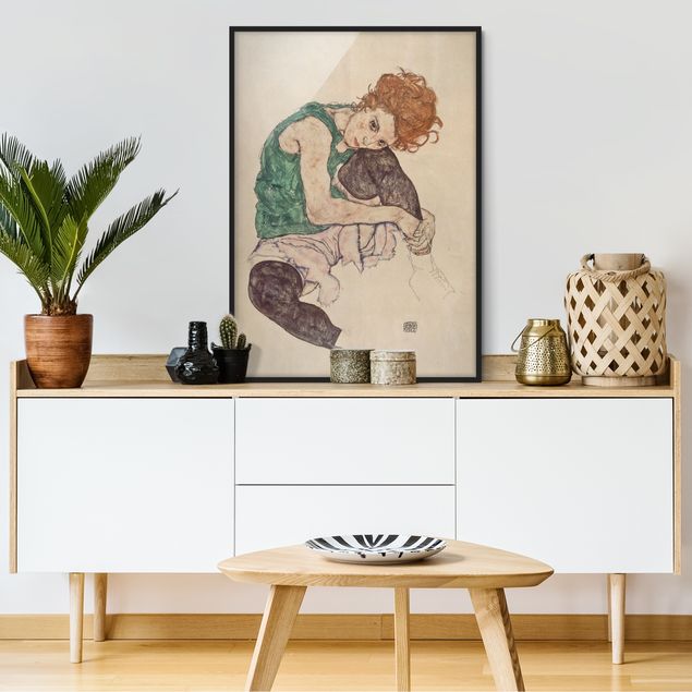 Correnti artistiche Egon Schiele - Donna seduta con ginocchio alzato