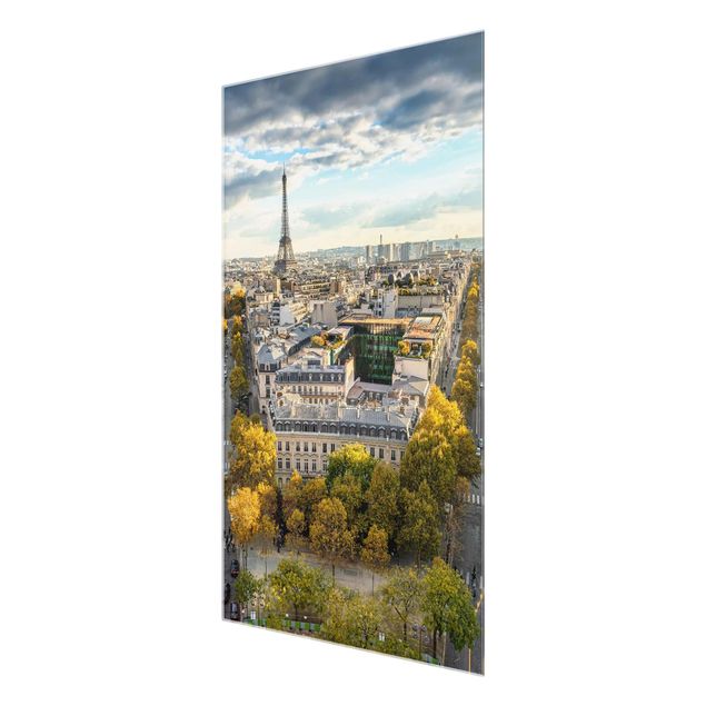 Quadri in vetro con paesaggio Bella giornata a Parigi