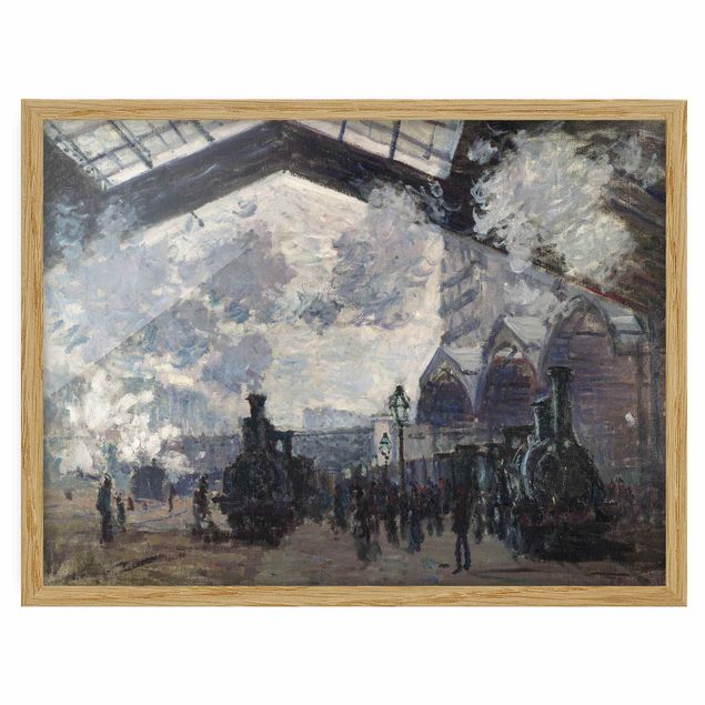 Quadri con cornice con architettura e skylines Claude Monet - Gare Saint Lazare