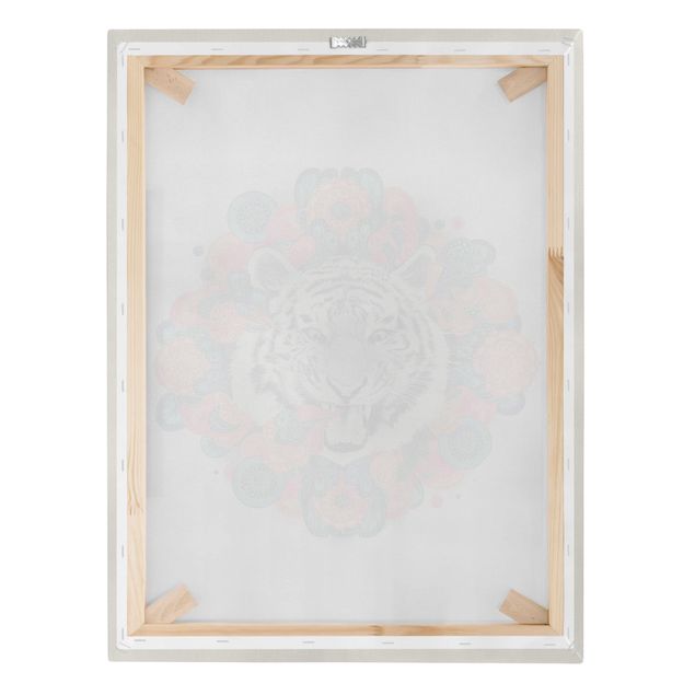 Quadri rosa Illustrazione - Tigre Disegno Mandala Paisley