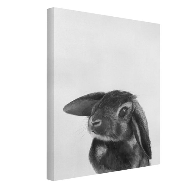 Riproduzioni quadri Illustrazione - Coniglio - Disegno in bianco e nero