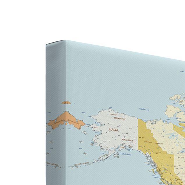 Quadri moderni colorati Mappa politica del mondo