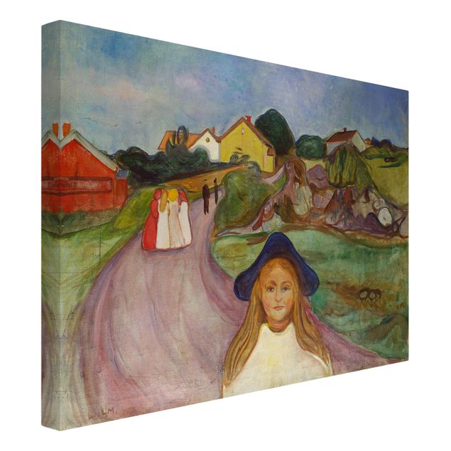 Quadro paesaggio Edvard Munch - La strada di Åsgårdstrand