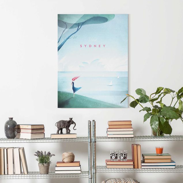 Quadri in vetro con spiaggia Poster di viaggio - Sidney