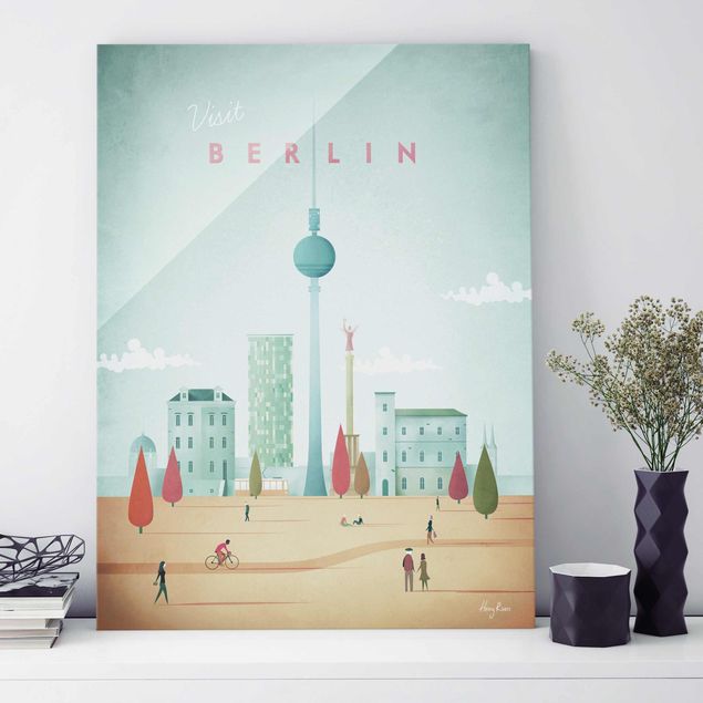 Quadri in vetro Berlino Poster di viaggio - Berlino