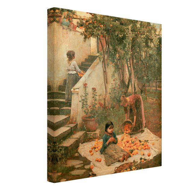 Riproduzione quadri famosi John William Waterhouse - I raccoglitori di arance