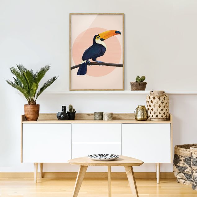 Riproduzione quadri famosi Illustrazione - Uccello Tucano Pittura Pastello