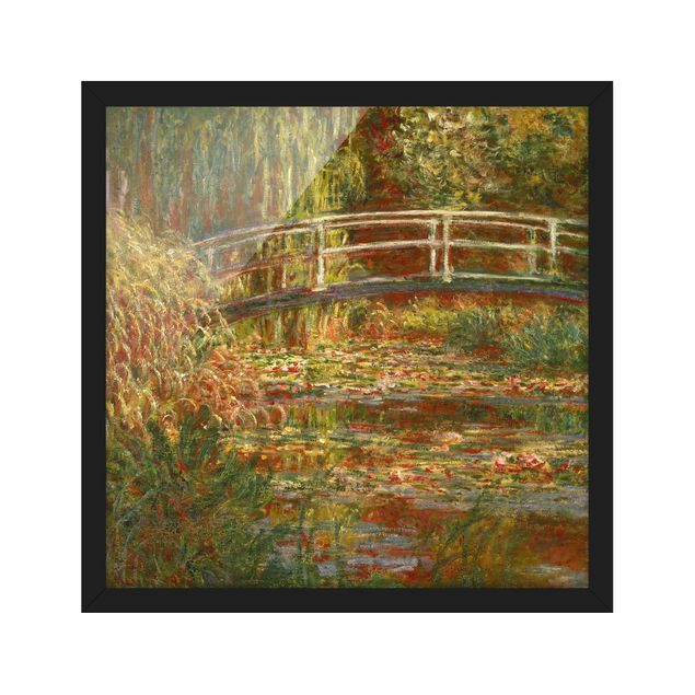 Quadro alberi Claude Monet - Stagno di ninfee e ponte giapponese (Armonia in rosa)