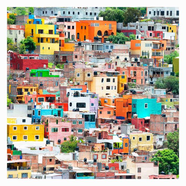Fotomurale Case colorate di fronte a Guanajuato