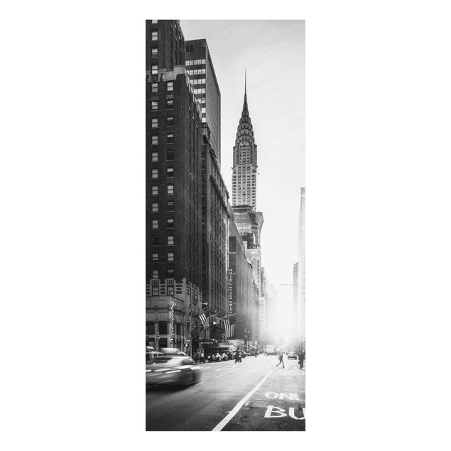 Quadri in vetro in bianco e nero New York vivace