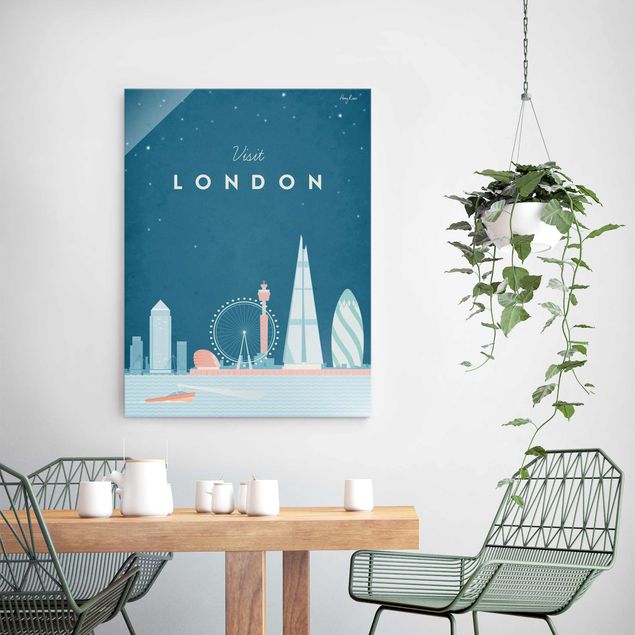 Quadri in vetro architettura e skylines Poster di viaggio - Londra