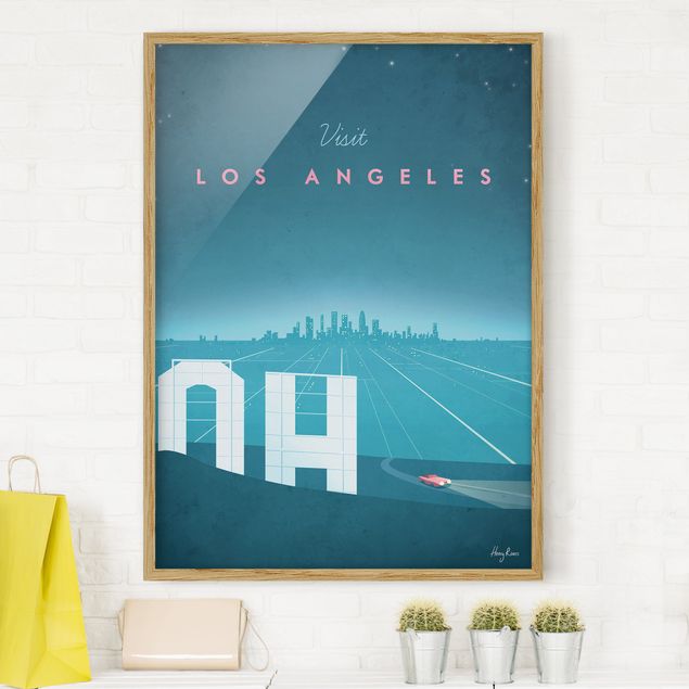 Quadri con cornice architettura e skylines  Poster di viaggio - Los Angeles